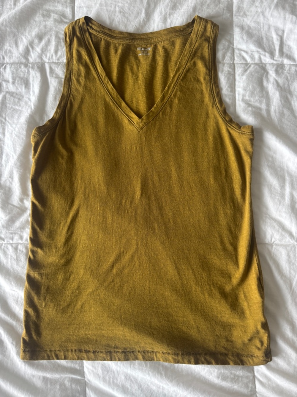 Madewell V-Neck Cotton Tank Sleeveless Basic Top XS